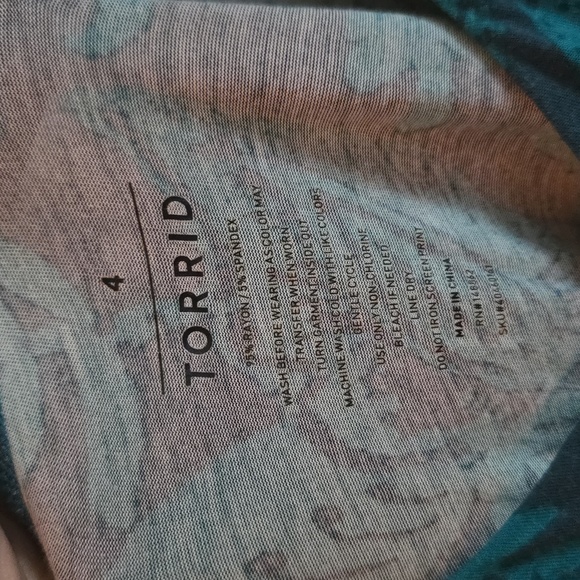 🌴 Torrid Green Tropic Print Tiered Maxi Dress – Size 4 (26) - Picture 9 of 10